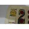 Années 40 vintage Pignalosa Napoli planche jeux de cartes uncut sheet jeu carte rampe brancaccio 75