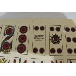 Années 40 vintage Pignalosa Napoli planche jeux de cartes uncut sheet jeu carte rampe brancaccio 75