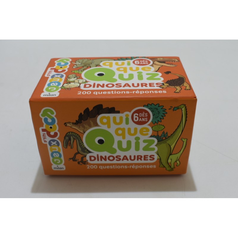 Qui Que Quiz dinosaures P'tits jeux docs edition Milan jeu jouet livre