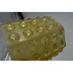 Vintage années 70 luminaire diamant octogonal retro Paire de lampe lustre applique plafonnier suspension abat jour