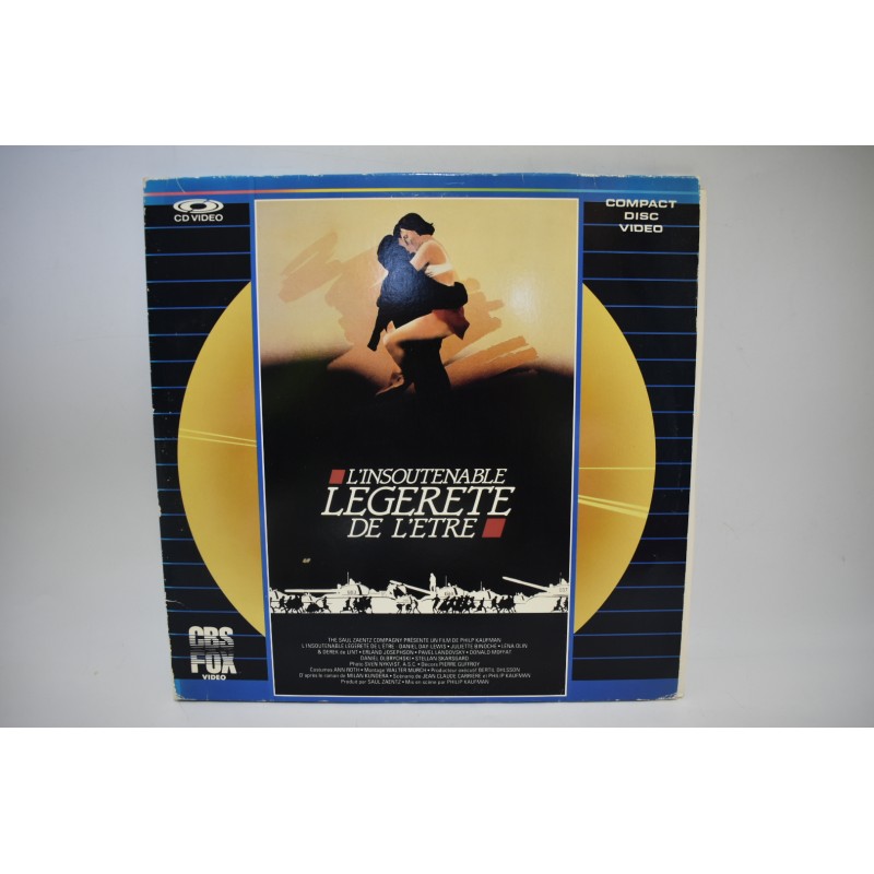 Laser disc Cd vidéo L'insoutenable légèreté de l'être CBS fox disque film compact disc