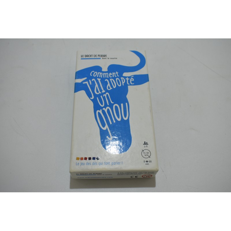 Comment j'ai adopté un Gnou Edition le droit de perdre jeu de société jeux de dés cartes