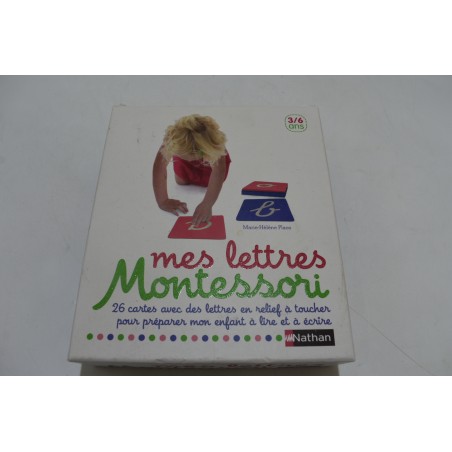 Mes Lettres Montessori Edition Nathan jeu de société jeux lettres cartes
