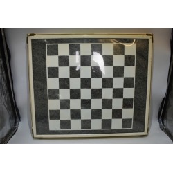 Très Grand plateau jeu d'échecs Echiquier jeux échec bois et marbre case 5 x 5
