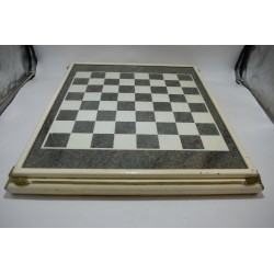 Très Grand plateau jeu d'échecs Echiquier jeux échec bois et marbre case 5 x 5