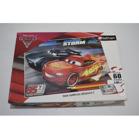 Disney pixar Cars 3 jackson Storm puzzle 60 nathan flash mc queen jeu jouet