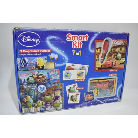 Disney Smart kit 7 en 1 Edition Clementoni jeu de société jeux cars némo monstres & cie 7 jeux