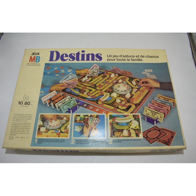 Destins Edition Mb jeux vintage retro jeu de société destin life le jeu de la vie