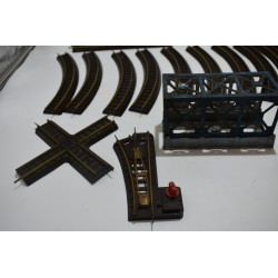 Lots de Rails Jouef ancien Ho croix aiguillages pont courbes droit rail trains modelisme