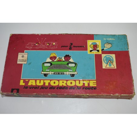 L'Autoroute le vrai jeu du code de la route Editions Dujardin jeux de société vintage années 60
