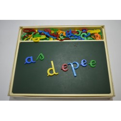 AlphaJura Alphabet magnetique jeu jura vintage ardoise aimantée lettres chiffres tableau école