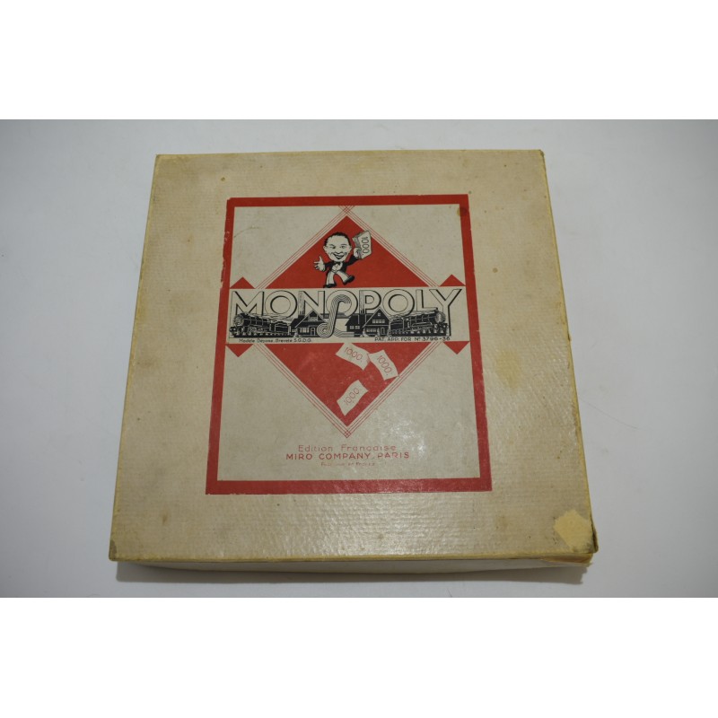 Monopoly Edition francaise Miro company jeu de société vintage jeux francs