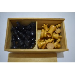 jeu d'echecs ancien staunton bois look chavet lardy jeux de société echec pions pieces