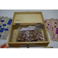 Jeu de loto ancien jeux de société pions bois cartons numéro jeux nouveaux reunis