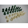 Jeu D'echecs Pieces En malachite pierre verte et blanc jeux echec staunton