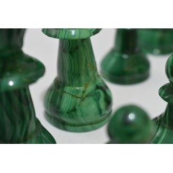Jeu D'echecs Pieces En malachite pierre verte et blanc jeux echec staunton