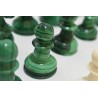 Jeu D'echecs Pieces En malachite pierre verte et blanc jeux echec staunton