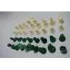 Jeu D'echecs Pieces En malachite pierre verte et blanc jeux echec staunton