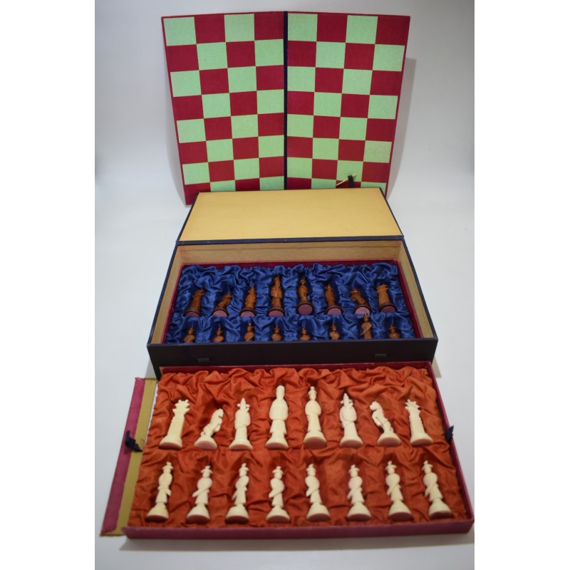 Jeu d'echecs coffret ancien thématique asiatique jeux de société echec