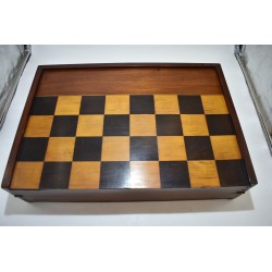 Grand Coffret jeux ancien Tric Trac Jacquet Backgammon Echecs Dames Echec dame plateau échiquier
