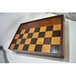 Grand Coffret jeux ancien Tric Trac Jacquet Backgammon Echecs Dames Echec dame plateau échiquier