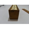 Jeu de dominos double 9 ancien Os et Ebène Riveté boite bois ancienne jeux de société domino