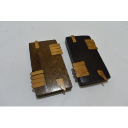 Lot de 2 Anciens compteurs de points bridge cartes point jeux nouveaux reunis jeu bois marqueur