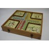 Coffret Jeujura 4 jeux ancien en bois vintage jeu nouveaux réunis petits chevaux dames backgammon jeu de l'oie