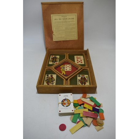 Jeu de Nain Jaune boite de jeux de société ancien mises cartes a jouer