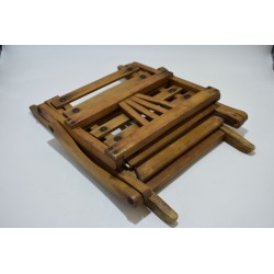 Ancienne Petite chaise pliante en bois pour enfant jouet jeu maison de poupée