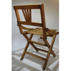 Ancienne Petite chaise pliante en bois pour enfant jouet jeu maison de poupée