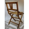 Ancienne Petite chaise pliante en bois pour enfant jouet jeu maison de poupée