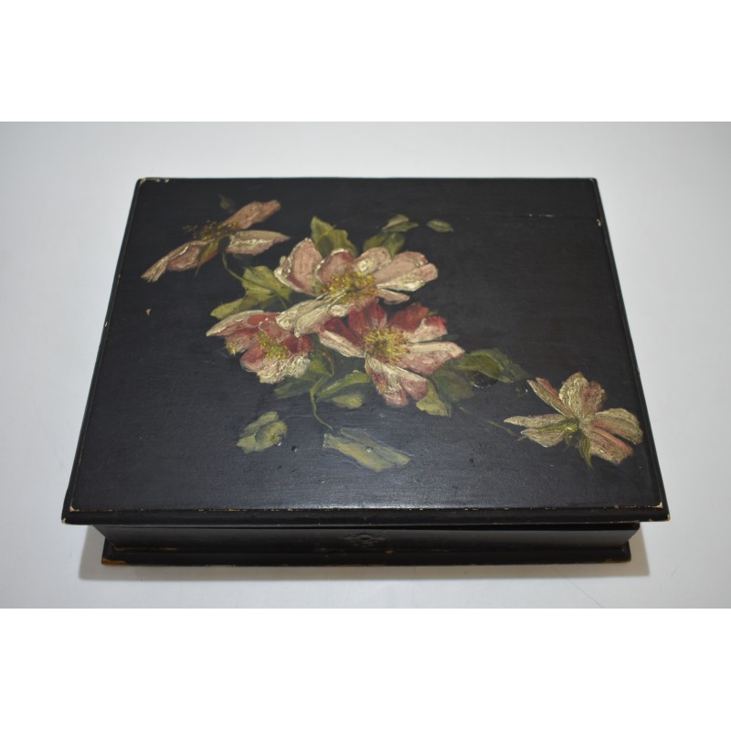 Boite de mises coffret a jeux ancien jeu nouveaux reunis jetons plaques poker dés cartes paris napoleon