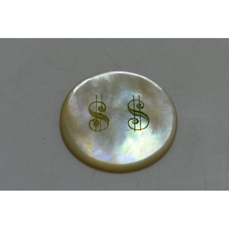 Jeton de Casino Nacre Symbole Dollars Jetons mises paris jeux de cartes a jouer