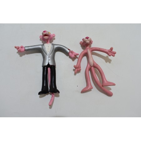 Lot de 2 figurines vintage la panthere rose pink panther quick jouet