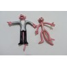Lot de 2 figurines vintage la panthere rose pink panther quick jouet