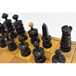 Jeu d'echecs ancien epoque sovietique URSS russie pays de l'est jeux échec coffret bois plateau échiquier
