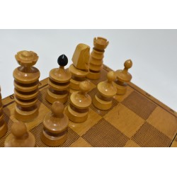 Jeu d'echecs ancien epoque sovietique URSS russie pays de l'est jeux échec coffret bois plateau échiquier