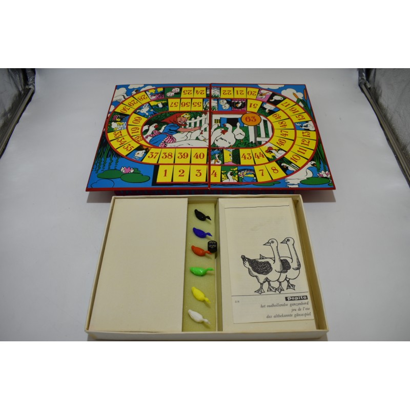 Jeu de l'oie Edition Papita jeux de société Ganzenbord jouet ancien jeux nouveaux reunis vintage