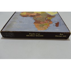 Puzzle D'art Edition Michele Wilson bois découpé main Afrique continent pays globe map cartes