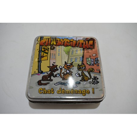 Chabyrinthe Edition Interlude jeu de société chat déménage ! jeux de poche cartes a jouer