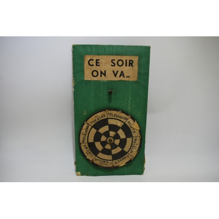 Ce soir on va .. Roulette murale jeux nouveaux reunis jeu ancien comptoir planche