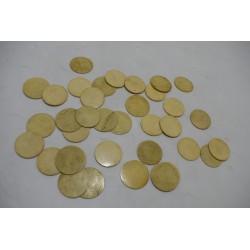 Lot de 35 jetons rond os blanc jeux de société jeu mises paris plaque poker cartes