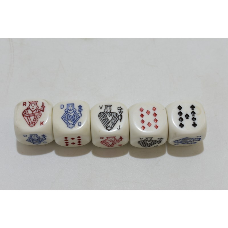Poker d'as jeu de dés jeux de société dé lot de 5
