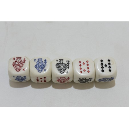 Poker d'as jeu de dés jeux de société dé lot de 5