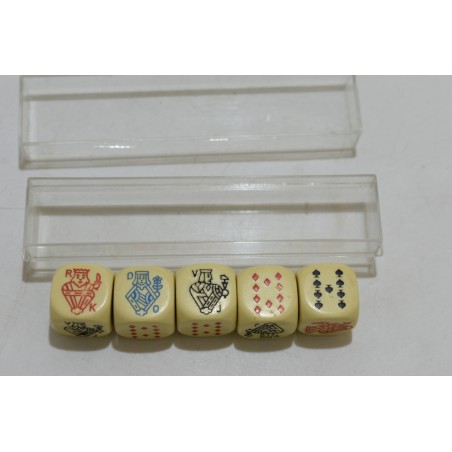 Poker d'as lot de 5 dés jeux de société jeu dé cartes a jouer