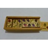 Dominos des fruits 28 pieces en bois jeux de société bois double six boite coffret
