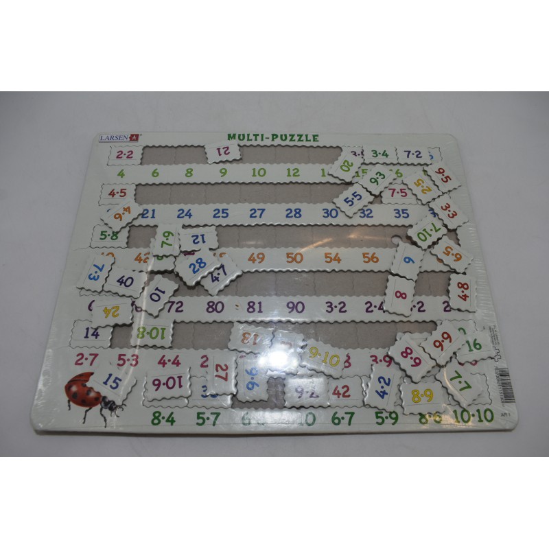 Multi puzzle Edition larsen Neuf puzzles pour apprendre les multiplications jeu