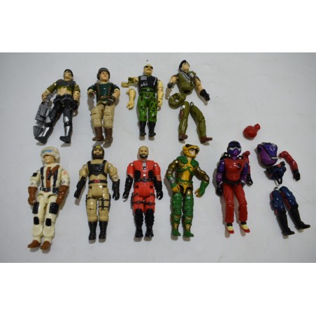 Lot de G I JOE figurines Hasbro 1988 vintage retro gaming armes personnages stalker cobra kaido lanard