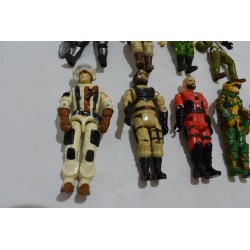 Lot de G I JOE figurines Hasbro 1988 vintage retro gaming armes personnages stalker cobra kaido lanard